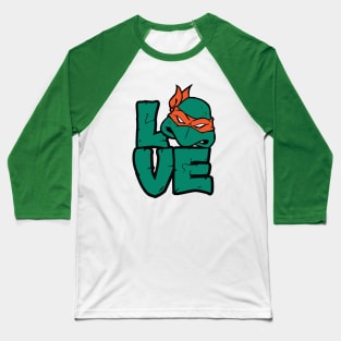 Turtle Love (Michaelangelo) Baseball T-Shirt